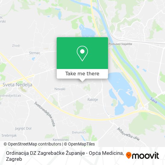 Ordinacija DZ Zagrebačke Županije - Opća Medicina map