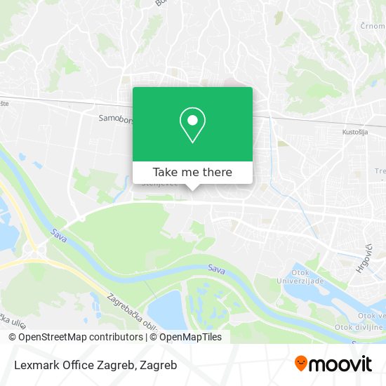 Lexmark Office Zagreb map