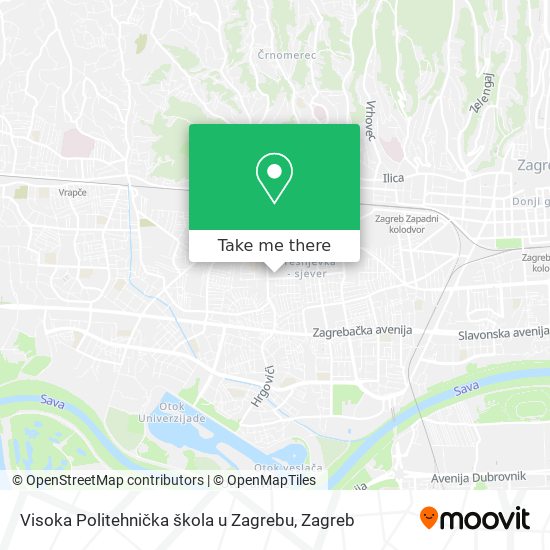 Visoka Politehnička škola u Zagrebu map