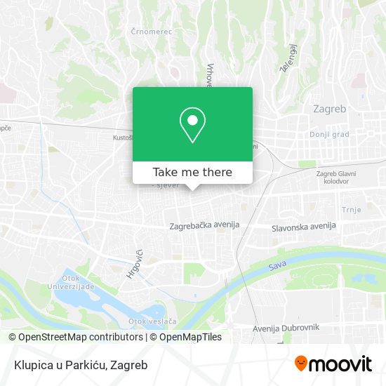 Klupica u Parkiću map