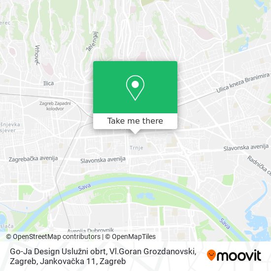 Go-Ja Design Uslužni obrt, Vl.Goran Grozdanovski, Zagreb, Jankovačka 11 map