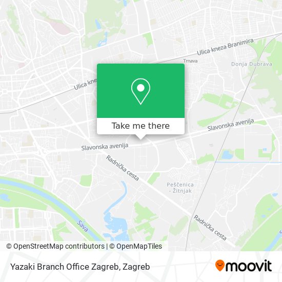 Yazaki Branch Office Zagreb map