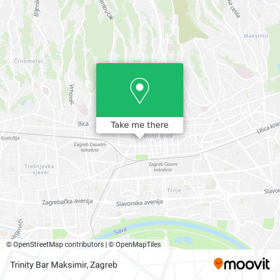 Trinity Bar Maksimir map