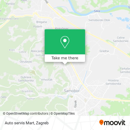 Auto servis Mart map