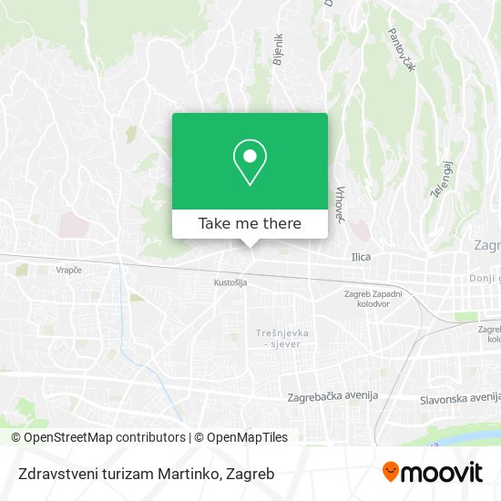 Zdravstveni turizam Martinko map