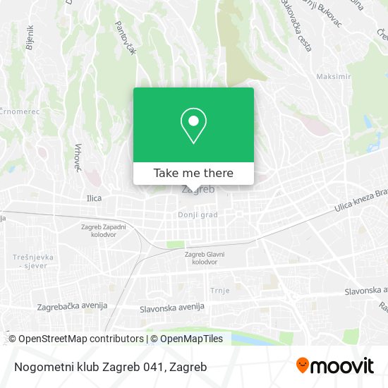 Nogometni klub Zagreb 041 map