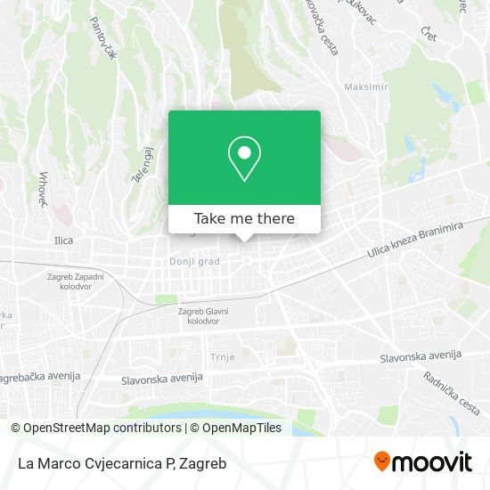 La Marco Cvjecarnica P map