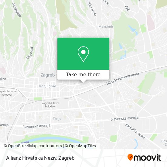Allianz Hrvatska Neziv map