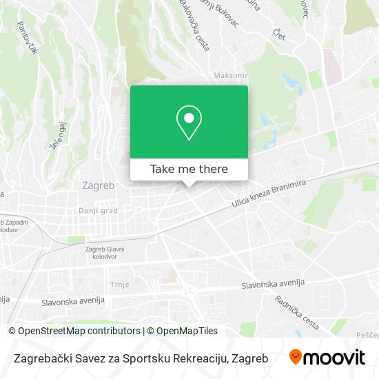 Zagrebački Savez za Sportsku Rekreaciju map
