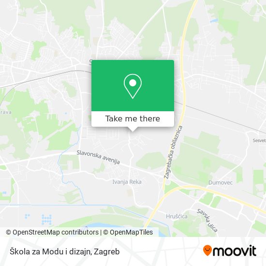 Škola za Modu i dizajn map