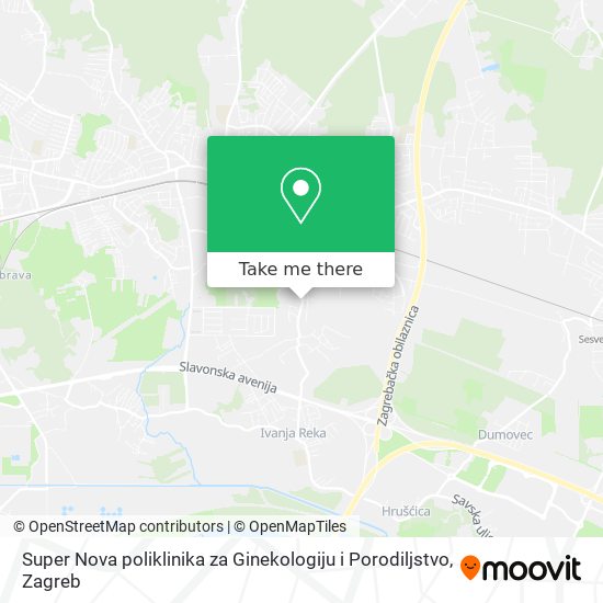 Super Nova poliklinika za Ginekologiju i Porodiljstvo map