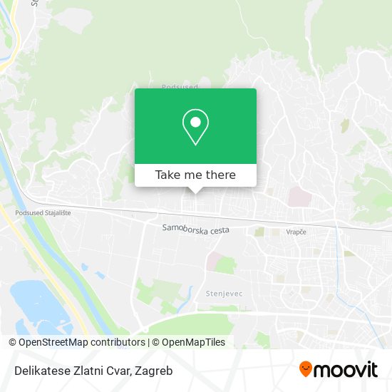 Delikatese Zlatni Cvar map