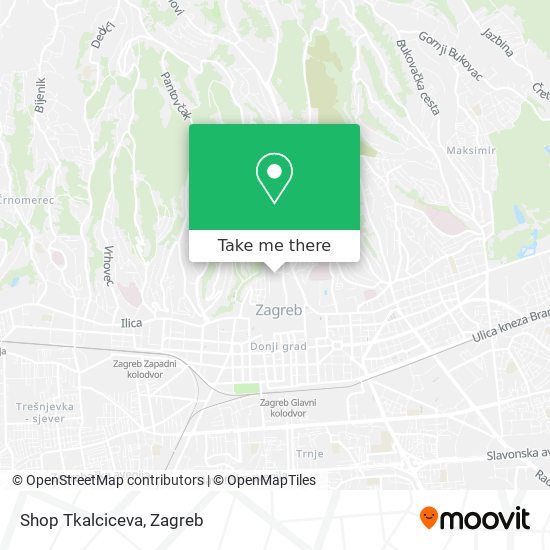 Shop Tkalciceva map