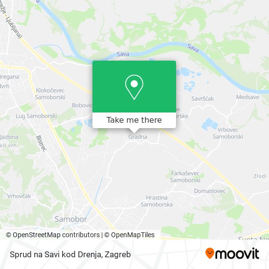 Sprud na Savi kod Drenja map