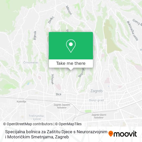 Specijalna bolnica za Zaštitu Djece s Neurorazvojnim i Motoričkim Smetnjama map