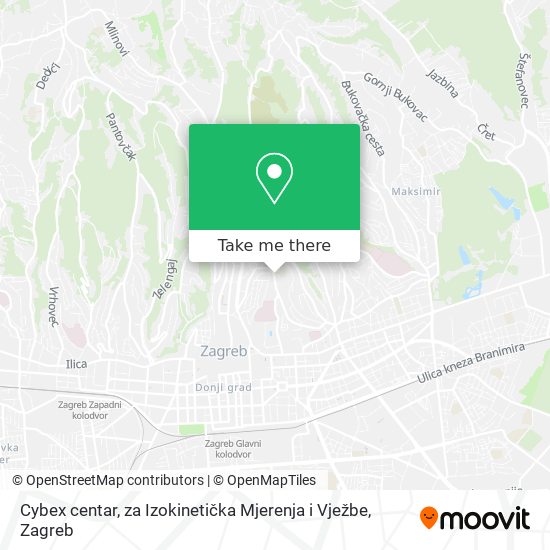 Cybex centar, za Izokinetička Mjerenja i Vježbe map