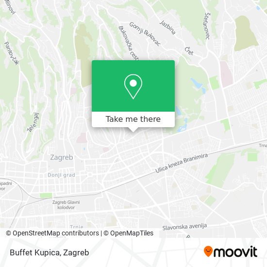 Buffet Kupica map