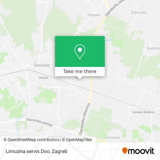 Limuzina servis Doo map