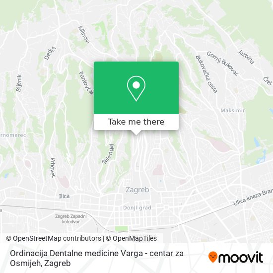 Ordinacija Dentalne medicine Varga - centar za Osmijeh map