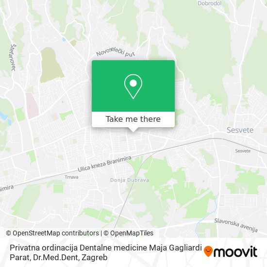 Privatna ordinacija Dentalne medicine Maja Gagliardi Parat, Dr.Med.Dent map