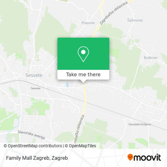 Family Mall Zagreb map