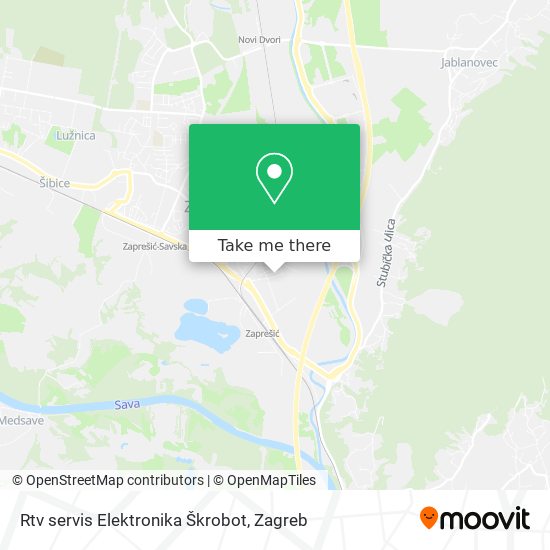 Rtv servis Elektronika Škrobot map