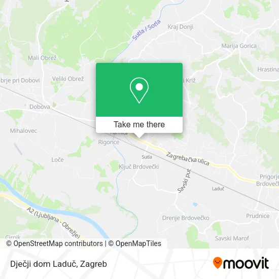 Dječji dom Laduč map
