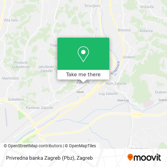 Privredna banka Zagreb (Pbz) map