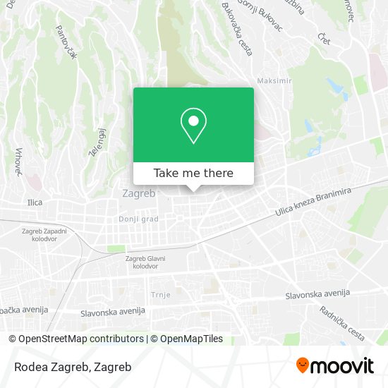 Rodea Zagreb map