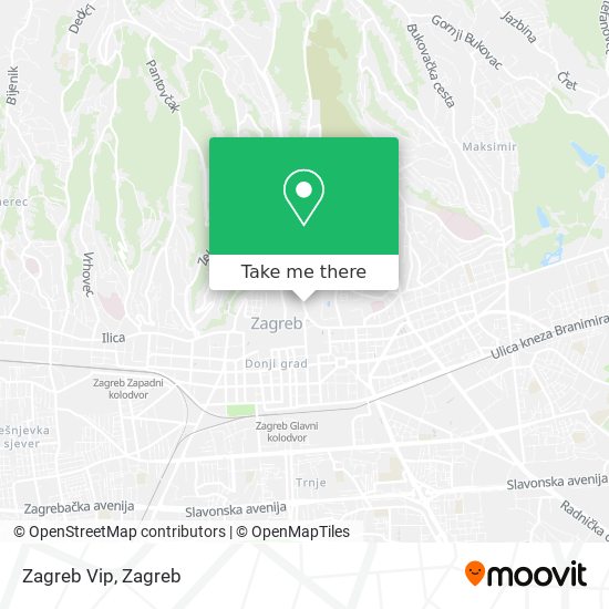 Zagreb Vip map