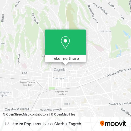 Učilište za Popularnu i Jazz Glazbu map