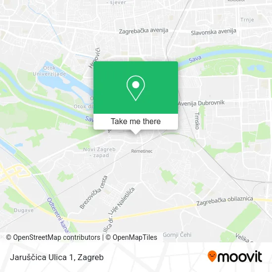Jaruščica Ulica 1 map