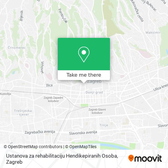 Ustanova za rehabilitaciju Hendikepiranih Osoba map