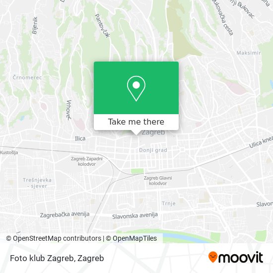 Foto klub Zagreb map