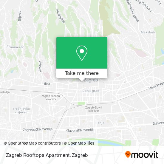 Zagreb Rooftops Apartment map