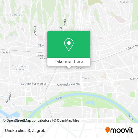 Unska ulica 3 map