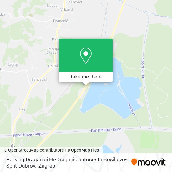 Parking Draganici Hr-Draganic autocesta Bosiljevo-Split-Dubrov. map