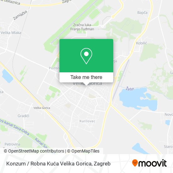 Konzum / Robna Kuća Velika Gorica map