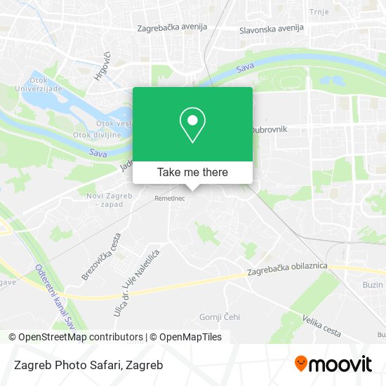 Zagreb Photo Safari map