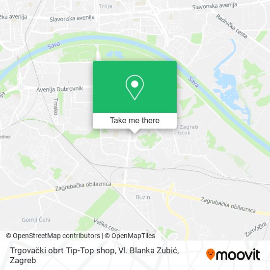 Trgovački obrt Tip-Top shop, Vl. Blanka Zubić map