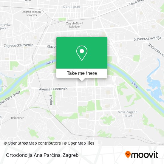 Ortodoncija Ana Parčina map