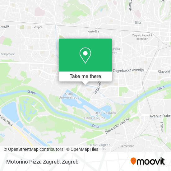 Motorino Pizza Zagreb map