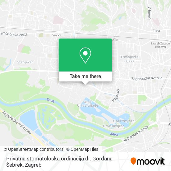 Privatna stomatološka ordinacija dr. Gordana Šebrek map