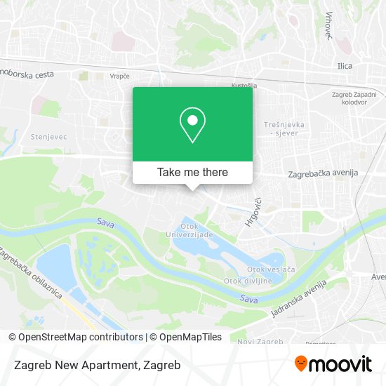 Zagreb New Apartment map