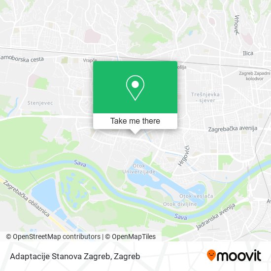 Adaptacije Stanova Zagreb map
