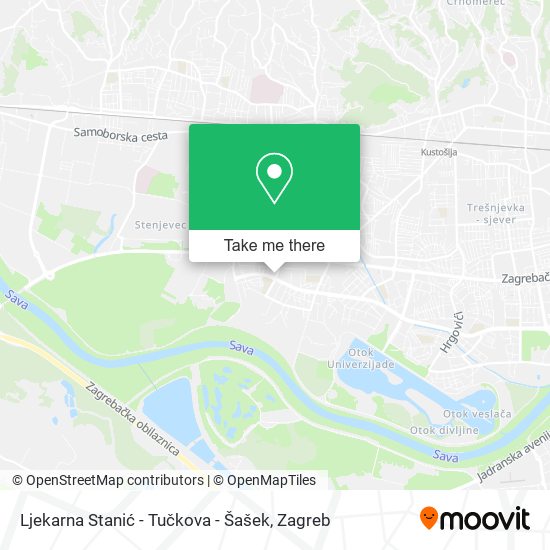 Ljekarna Stanić - Tučkova - Šašek map