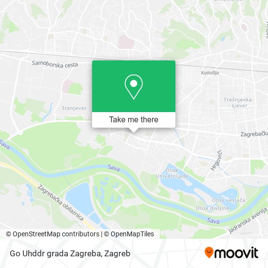 Go Uhddr grada Zagreba map