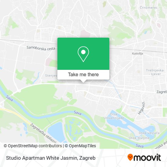 Studio Apartman White Jasmin map