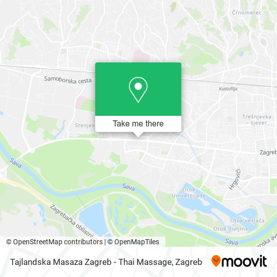 Tajlandska Masaza Zagreb - Thai Massage map