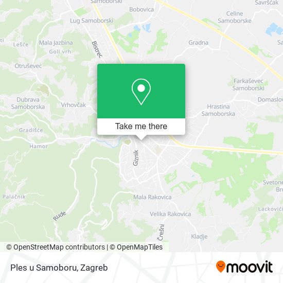 Ples u Samoboru map